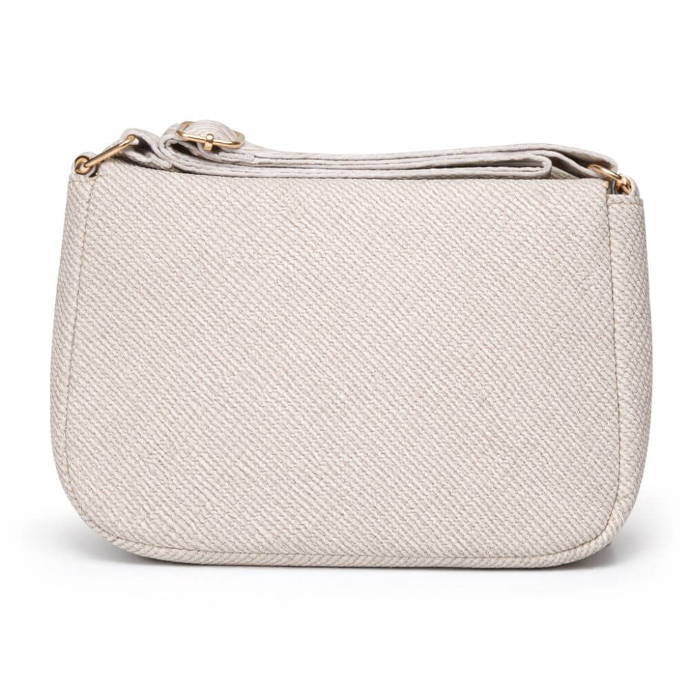  Ivory Textured Crossbody Bag (Off White)